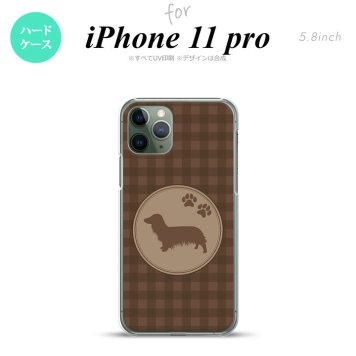 iPhone11Pro iPhone11 Pro スマホケース ハードケース 犬 ダックスフンド A 茶 メンズ レディース nk-i11p-813