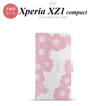 【手帳型 スマホ カバー ケース】【SO02K】【エクスペリア XZ1】手帳型 ケース SO-02K スマホ カバー Xperia XZ1 Compact エクスペリア ハイビスカスC ピンク nk-004s-so02k-dr1059【メール便送料無料】