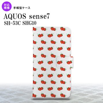 sense7 sense7 手帳型スマホケース カバー 苺 イチゴ 小 赤 2022年 11月発売 nk-004s-sens7-dr045