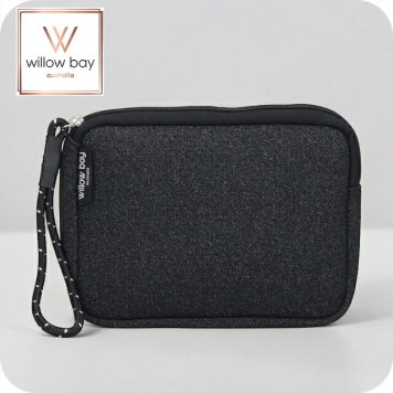 ウィローベイ ポーチ レディース ブランド WILLOWBAY リストレットクラッチ クラッチバッグ BLACK DENIM