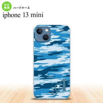 iPhone13mini iPhone13 mini ケース ハードケース タイガー 迷彩 C 青 +アルファベット  nk-i13m-1169i