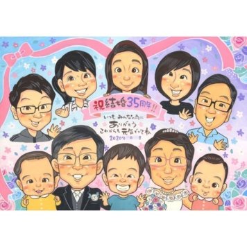 家族 プレゼント 似顔絵 名入れ 手描き 贈り物 ギフト 記念日 感謝 お祝い 誕生日 記念 大人数 祖父母 両親 父 母 家族 下書き確認 修正無料 名入れ 宝物 かわいい 親孝行 似てる 節目 記念 思い出 感謝 実績多数 オーダーメイド 笑顔 感動 記念品 サプライズ 喜ばれる 一生もの 赤ちゃん お父さん ご夫婦 結婚祝い 成人式 結婚50周年 古希