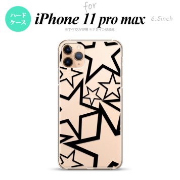 iPhone11ProMax iPhone11pro max スマホケース ハードケース 星 クリア 黒 メンズ レディース nk-i11pm-1115