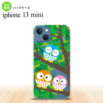 iPhone13mini iPhone13 mini ケース ハードケース フクロウ B 緑  nk-i13m-1093