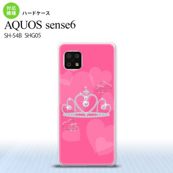SH-54B SHG05 AQUOS sense6 スマホケース ハードケース クラウン ピンク メンズ レディース nk-sens6-601