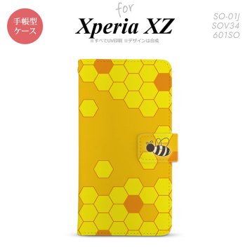 【手帳型 スマホ カバー ケース】【SO01J】【エクスペリア XZ 】手帳型 ケース SO-01J スマホ カバー XPERIA XZ エクスペリア ハニー 黄 nk-004s-so01j-dr1681【メール便送料無料】