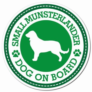 SMALL MUNSTERLANDER スモールミュンスターレンダー グリーン 肉球 カーサイン 車 マグネットステッカー 犬 マグネット 強力 直径13cm 丸型 おしゃれ かわいい ドラレコステッカー 安全対策 危険運転 煽り運転 アニマル 動物 犬種別 屋外 防水 屋内 肉球マーク