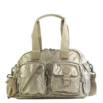 キプリング Kipling ボストンバッグ K18217 L34 DEFEA ディフィア 2way ショルダーバッグ 斜めがけバッグ METALLIC PEWTER メタリックベージュゴールド系