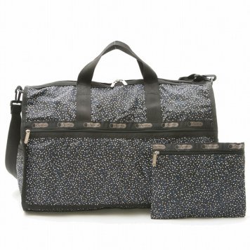 レスポートサック LeSportsac バッグ LARGE WEEKENDER 7185 D889 ラージウィークエンダー 2way ショルダー ボストンバッグ CONFETTI DOT ドット柄ブラック系