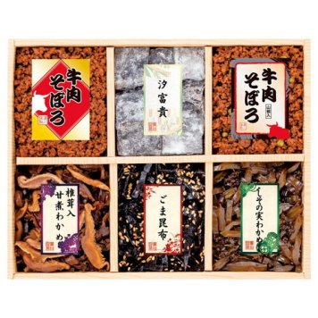 【送料無料・包装無料・のし無料】廣川昆布 万味豊秀 6品佃煮詰合せ 201-43(B5)ギフト 敬老の日 入学祝い 卒業祝い 就職祝い 結婚祝い 誕生日 出産祝い 引越祝い 香典返し 新盆 初盆 御礼 お中元 内祝い 快気祝い ご挨拶 志 法事