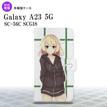 Galaxy A23 GalaxyA23 手帳型スマホケース カバー 女の子 キャラ 緑 2022年 10月発売 nk-004s-a23-dr1332