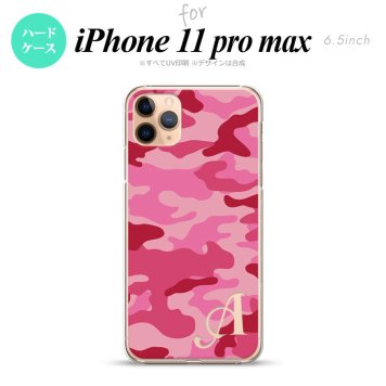 iPhone11ProMax iPhone11pro max スマホケース ハードケース ウッドランド 迷彩 C ピンク +アルファベット メンズ レディース nk-i11pm-1149i