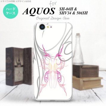 【SH04H】【スマホケース/スマホカバー】【アクオス ゼータ】SH04H スマホケース AQUOS ZETA SH04H カバー アクオス ゼータ ピンスト 白×ピンク nk-sh04h-1246【メール便送料無料】