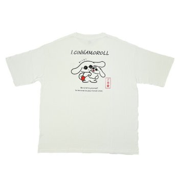 サンリオ アイシナモロール ゴジアイ BIGTシャツ(L) ホワイト アパレル シナモン Sanrio
