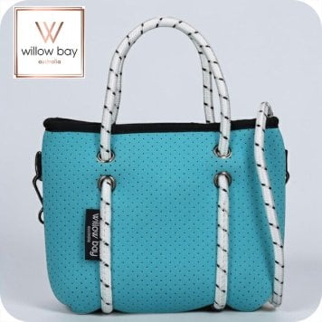 ウィローベイ ショルダーバッグ レディース ブランド WILLOWBAY ブティックタイニー マザーズバッグ  2WAY AQUA