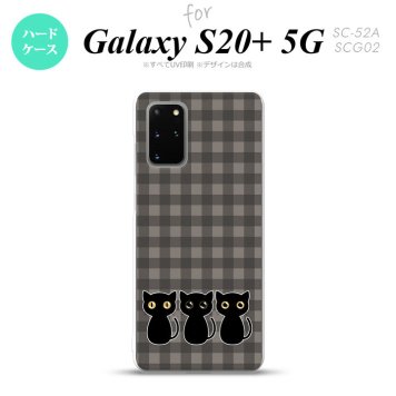 SC-52A SCG02 Galaxy S20+ 5G スマホケース ハードケース 猫 イラスト グレー メンズ レディース nk-s20p-1136