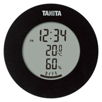 【送料無料・包装無料・のし無料】タニタ デジタル温湿度計(丸型デザイン) ブラック TT-585-BKギフト 敬老の日 入学祝い 卒業祝い 就職祝い 結婚祝い 誕生日 出産祝い 引越祝い 香典返し 新盆 初盆 御礼 お中元 内祝い 快気祝い ご挨拶 志 法事