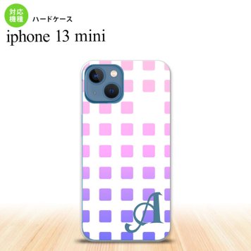 iPhone13mini iPhone13 mini ケース ハードケース スクエア ドット ピンク +アルファベット  nk-i13m-1363i