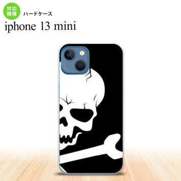 iPhone13mini iPhone13 mini ケース ハードケース ドクロ アップ 黒  nk-i13m-515