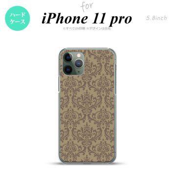 iPhone11Pro iPhone11 Pro スマホケース ハードケース ダマスク A ベージュ 茶 メンズ レディース nk-i11p-460