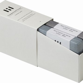 冬の贈り物ご挨拶  圧縮フェイスタオル2Pセット lil（リル） 34×80cm（圧縮時：8×11×2cm）