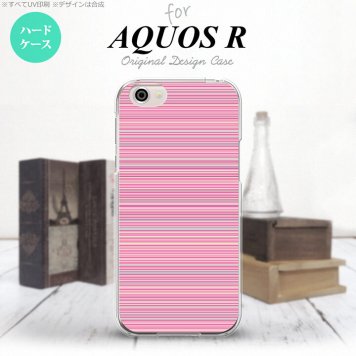 【SH03J】【スマホケース/スマホカバー】【アクオス R】SH03J スマホケース AQUOS R SH-03J カバー アクオス R ボーダー ピンク nk-sh03j-1286【メール便送料無料】