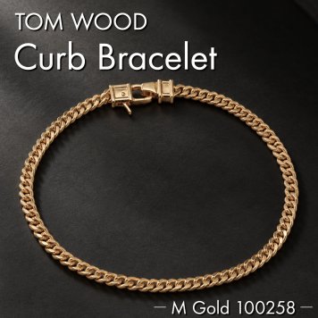 【ラッピング無料】TOMWOOD トムウッド Curb Bracelet M Gold 100258 カーブブレスレット ゴールド シルバー925 18Kメッキ 6.5 7 7.7インチ ギフト