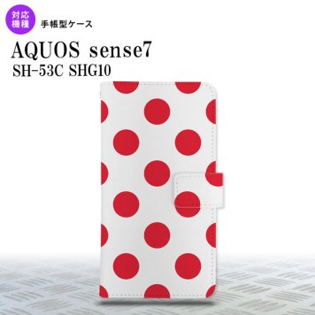 sense7 sense7 手帳型スマホケース カバー ドット 水玉 赤 2022年 11月発売 nk-004s-sens7-dr003
