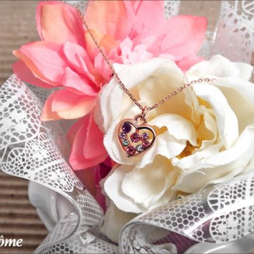 【レディース/ネックレス】 スワロフスキー レディースネックレス レデイース 女性用 首飾り ペンダント ladies necklace ハートネックレス【VenDome】　nfa130027