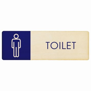トイレ プレート 木製 男 G1 長方形 12x4cm ドア サインプレート ピクトサイン トイレマーク表示 案内 注意 施設 御手洗 TOILET おしゃれ シンプル 安全対策