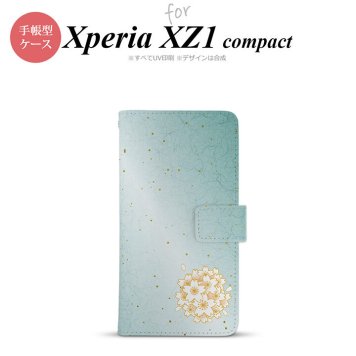 【手帳型 スマホ カバー ケース】【SO02K】【エクスペリア XZ1】手帳型 ケース SO-02K スマホ カバー Xperia XZ1 Compact エクスペリア 和サクラ 緑 nk-004s-so02k-dr1276【メール便送料無料】