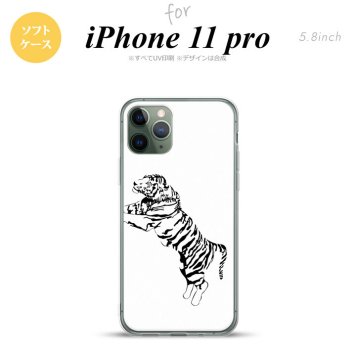 iPhone11Pro iPhone11 Pro スマホケース ソフトケース 虎 白 メンズ レディース nk-i11p-tp566