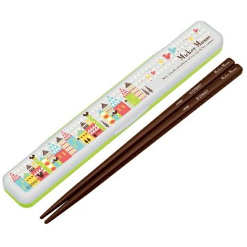 ミッキータウン 音のならない箸・箸箱セット 箸18cm ※送料無料(ポスト投函)