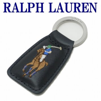 ポロ ラルフローレン RALPH LAUREN キーホルダー キーリング メンズ ビッグポニー ブラック 黒 RL-405794418001 【ネコポス】 ブランド 人気