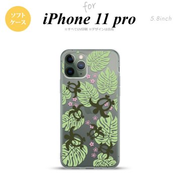 iPhone11Pro iPhone11 Pro スマホケース ソフトケース ホヌ 小 クリア 緑 メンズ レディース nk-i11p-tp1462