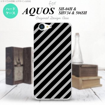 【SH04H】【スマホケース/スマホカバー】【アクオス ゼータ】SH04H スマホケース AQUOS ZETA SH04H カバー アクオス ゼータ ストライプ 黒×グレー nk-sh04h-712【メール便送料無料】