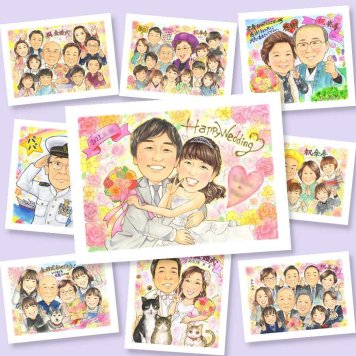結婚式のプレゼントに、その人らしさを大切にした似顔絵です。修正無料・下書き確認付き。安心してご注文いただけます。 結婚式 似顔絵 ギフト 名入れ プレゼント 手描き 贈り物 結婚式 記念 婚礼 ウェディング ブライダル 新婦 両親 カップル 新郎 下書き確認 修正無料 名入れ 一生もの 親孝行 かわいい そっくり 一生もの 思い出 結婚式 ウェディング 感激 オリジナル キレイ 応援 米寿祝い