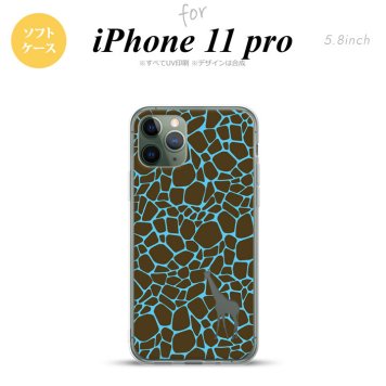 iPhone11Pro iPhone11 Pro スマホケース ソフトケース キリン 影 青 メンズ レディース nk-i11p-tp417