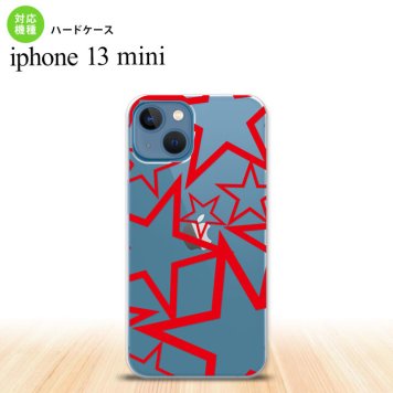 iPhone13mini iPhone13 mini ケース ハードケース 星 クリア 赤  nk-i13m-1116