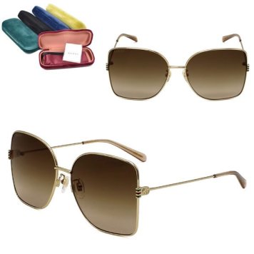 GUCCI サングラス グッチ GG1282SA-003 サングラス アジアンフィット ゴールド ブラウングラデーション メンズ レディース ユニセックス