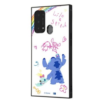 OPPO Reno5 A / 『ディズニーキャラクター』/耐衝撃ハイブリッドケース KAKU/『リロ&スティッチ/落書き』 ※送料無料(ポスト投函)