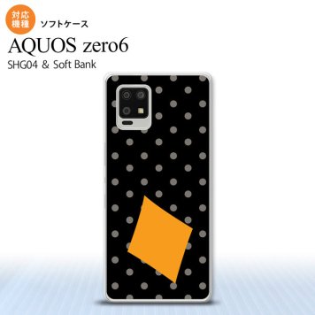 SHG04 SHG04 ZERO6 AQUOS zero6 スマホケース ソフトケース トランプ 水玉 ダイヤ 黒 オレンジ メンズ レディース nk-zero6-tp549