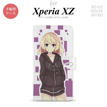 【手帳型 スマホ カバー ケース】【SO01J】【エクスペリア XZ 】手帳型 ケース SO-01J スマホ カバー XPERIA XZ エクスペリア キャラA 紫 nk-004s-so01j-dr1324【メール便送料無料】