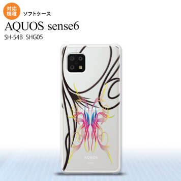 SH-54B SHG05 AQUOS sense6 スマホケース ソフトケース ピンスト 線 ピンク ブルー メンズ レディース nk-sens6-tp1231