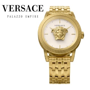 ヴェルサーチェ 腕時計 メンズ ゴールド イエローゴールド ホワイト 43mm VERSACE PALAZZO EMPIRE パラッツォ エンパイア 立体メデューサ スイス製 メンズ腕時計 高級 ブランド おしゃれ プレゼント ギフト 卒業 入学 お祝い
