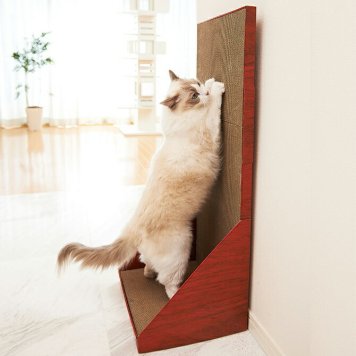 猫 爪とぎ  猫 爪とぎ 木目 壁面設置型 立てかけ 爪研ぎ つめとぎ mju; ミュー ロング  Gari Gari Wall Scratcher PLUS ガリガリウォール スクラッチャー・プラス 【ラッピング対応】 【メッセージカード対応】 