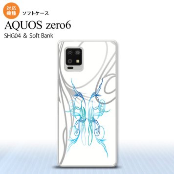 SHG04 SHG04 ZERO6 AQUOS zero6 スマホケース ソフトケース ピンスト 白 青 メンズ レディース nk-zero6-tp1249