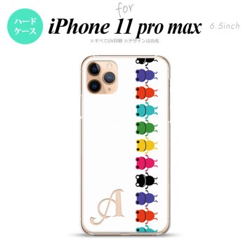 iPhone11ProMax iPhone11pro max スマホケース ハードケース カエル かえる 帯 A 白 +アルファベット メンズ レディース nk-i11pm-671i