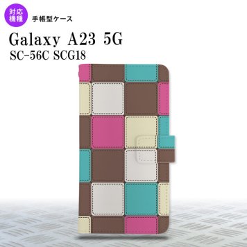 Galaxy A23 GalaxyA23 手帳型スマホケース カバー パッチワーク ミックス 2022年 10月発売 nk-004s-a23-dr1675