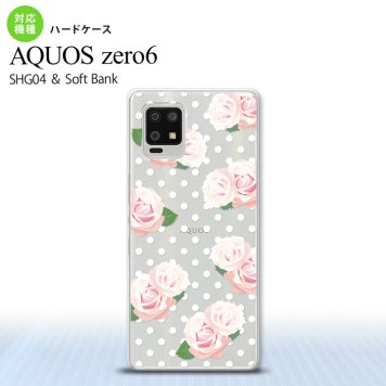 SHG04 SHG04 ZERO6 AQUOS zero6 スマホケース ハードケース バラ ドット クリア メンズ レディース nk-zero6-785